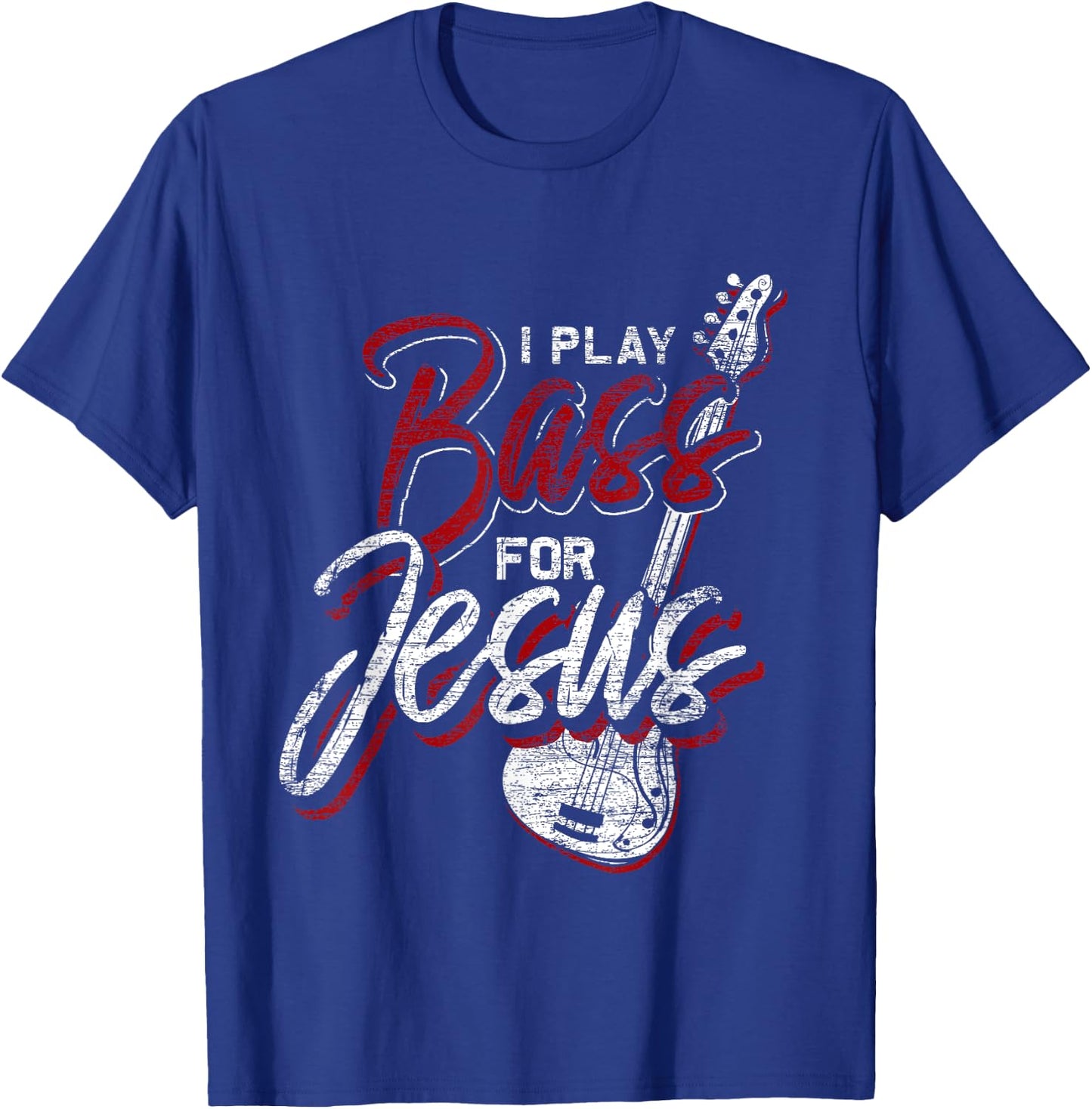 Jesus Bassist Christian Bass Player Bass Guitar T-Shirt - T-Shirt | Royal