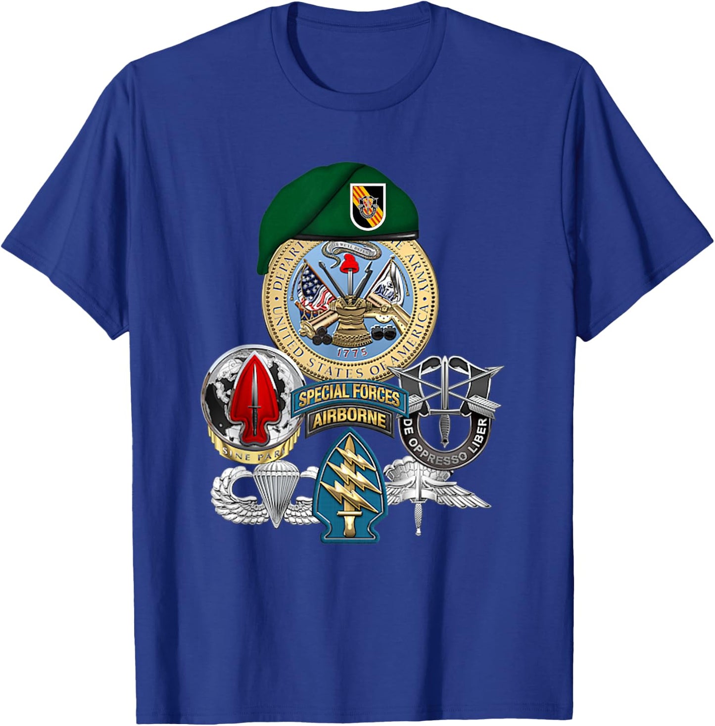 US Army 5th Special Forces Group Vietnam Veteran T-Shirt - T-Shirt | Royal