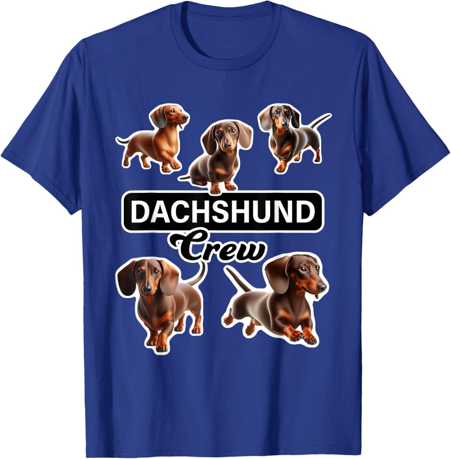 Smooth Dachshund Crew T-Shirt - T-Shirt | Royal
