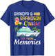 Grandpa & Grandson Cruise Ship 2025 Making Memories Together T-Shirt - T-Shirt | Royal