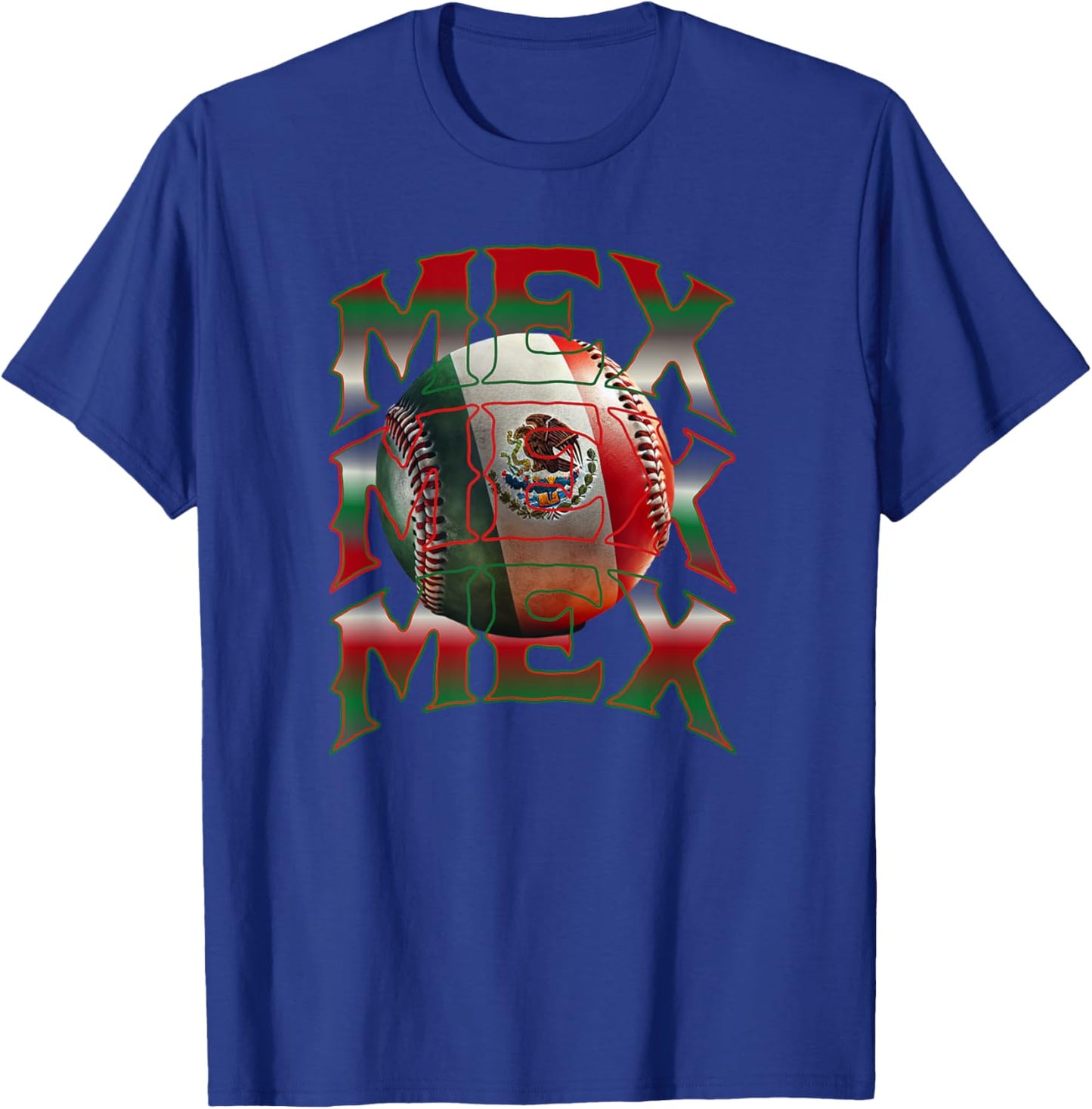 MEX Mexico Baseball Player Mexican Flag Béisbol Liga Team Mx T-Shirt - T-Shirt | Royal