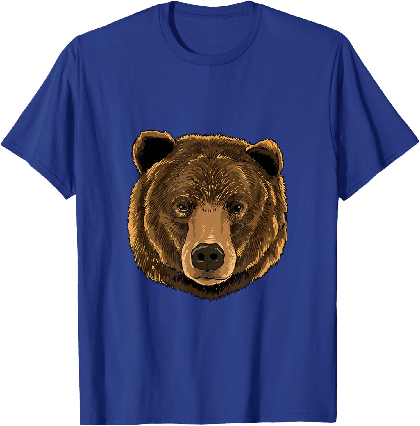 Bear Shirt Grizzly Bear Face Zoo Wild Animal Bear Lovers T-Shirt - T-Shirt | Royal
