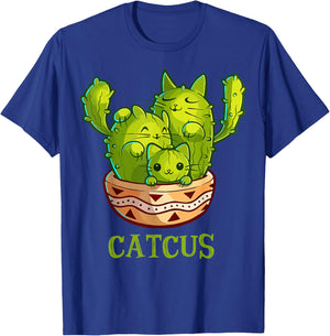 Catcus Cute Cat And Cactus Mexican Cactus Cinco De Mayo T-Shirt - T-Shirt | Royal