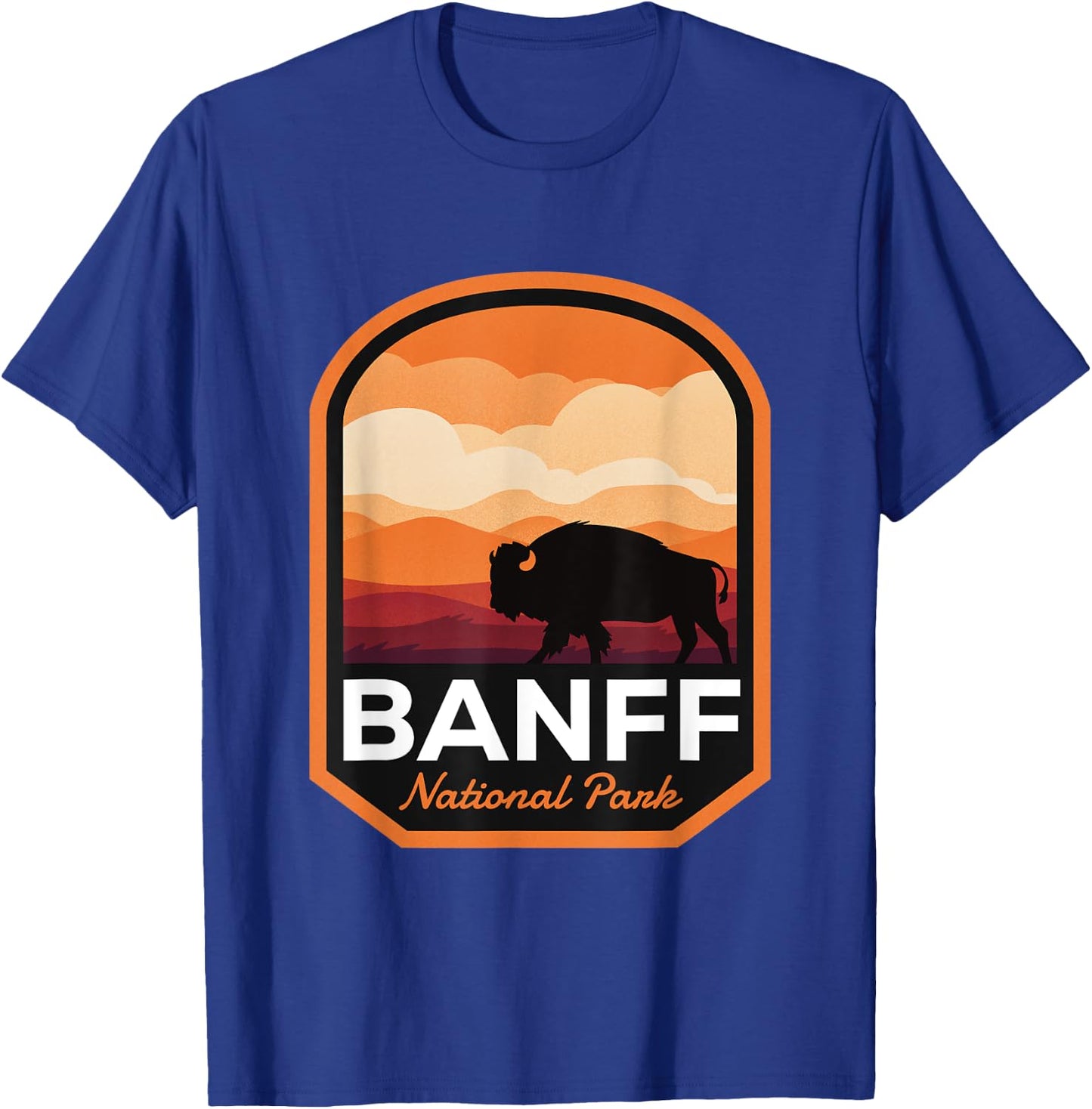 Banff National Park Alberta Bison T-Shirt - T-Shirt | Royal