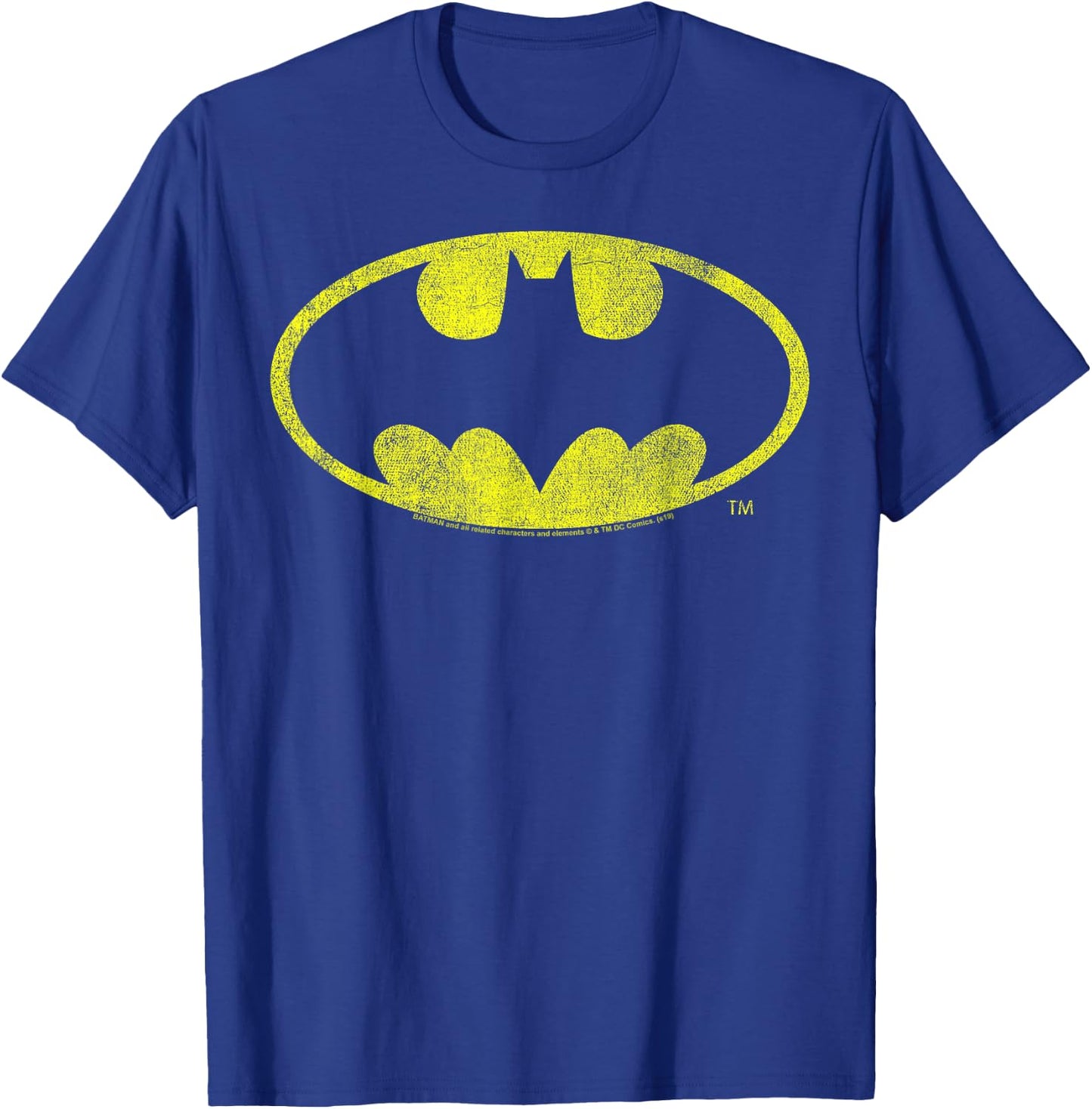 DC Comics Batman Distressed Logo T-Shirt - T-Shirt | Royal