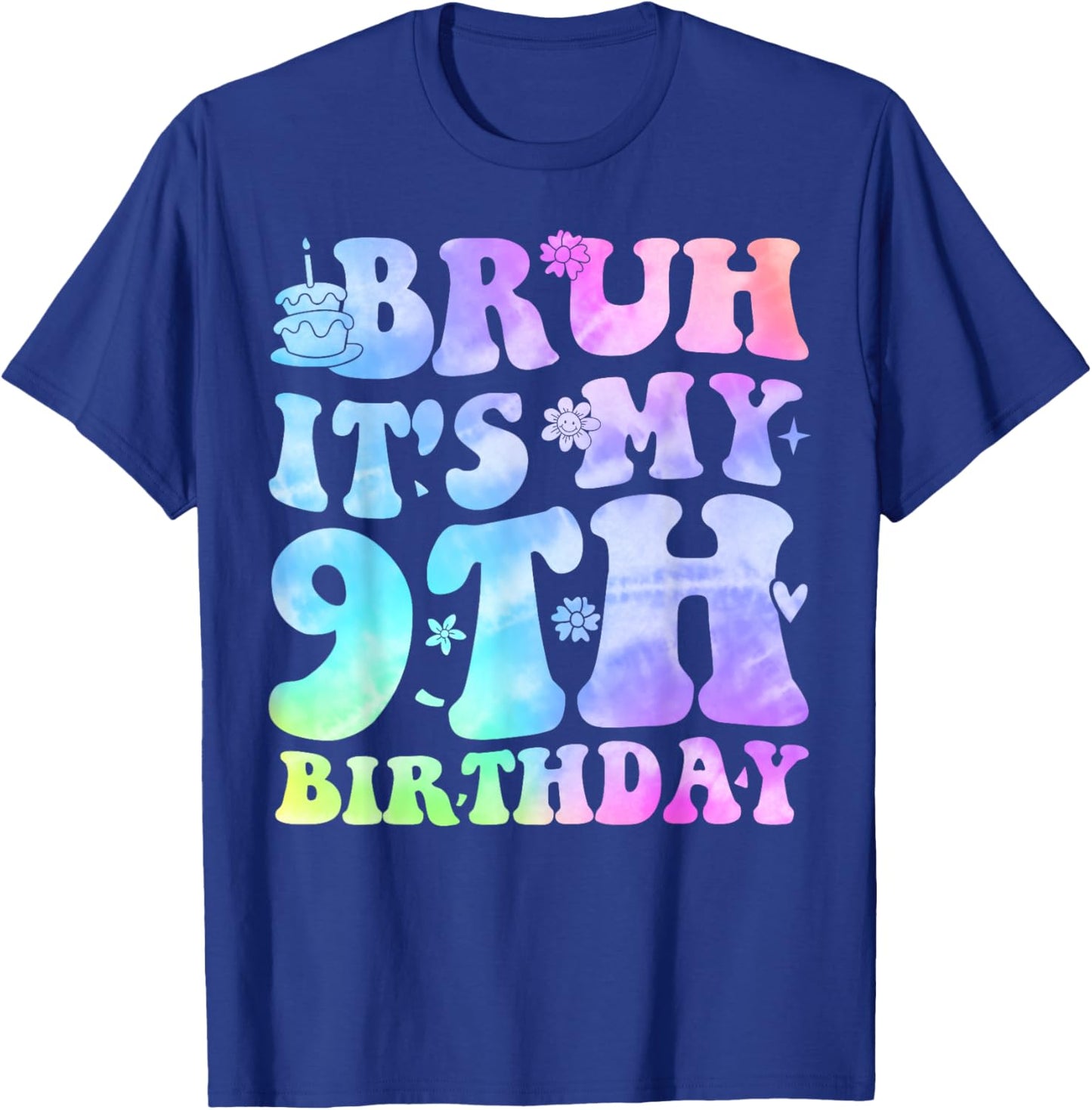 Bruh It's My 9th Birthday 9 Year Old Gifts Nine BDay T-Shirt - T-Shirt | Royal