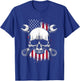 US American Flag | Wrench Tools | Garage Skeleton Mechanic T-Shirt - T-Shirt | Royal