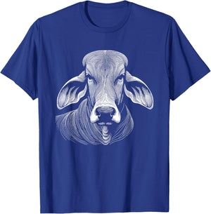 Fingerprint Cow Farmer Breeder - Brahman Cattle T-Shirt - T-Shirt | Royal