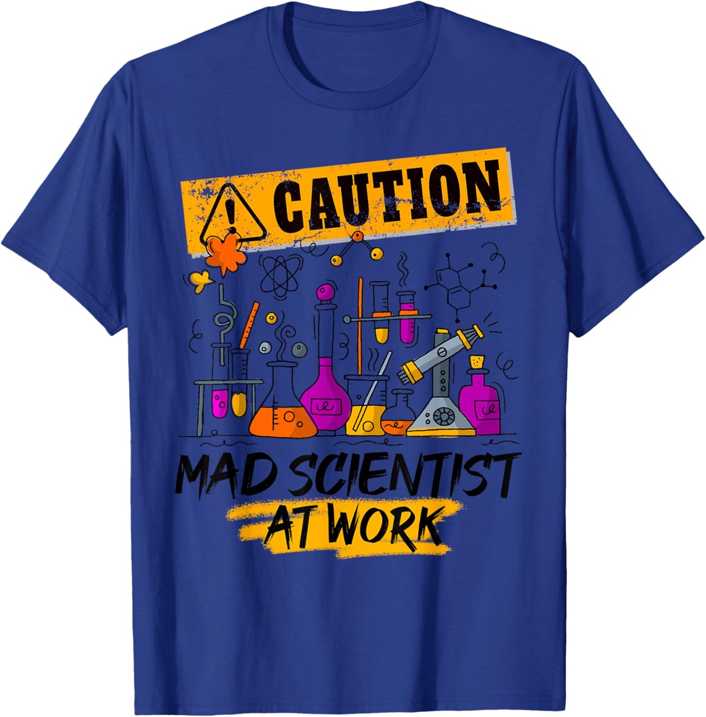 Science Teacher Mad Scientist Halloween Costume Youth Adult T-Shirt - T-Shirt | Royal
