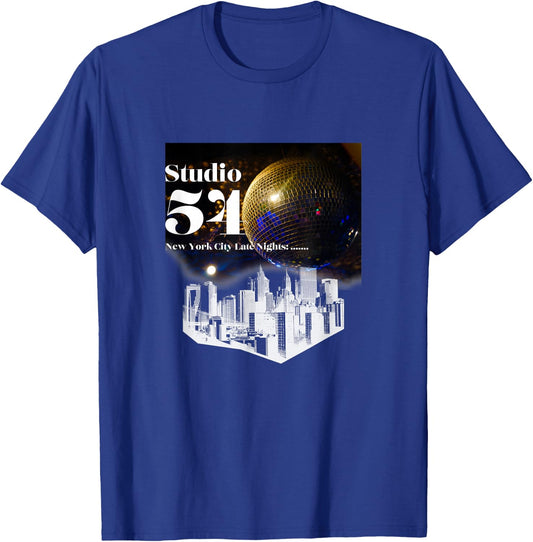 Disco Freaks Store Studio 54 Disco - -Adults, Kids - Black - Small - Short Sleeve T-Shirt - T-Shirt | Royal