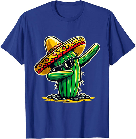 Cinco de Mayo Dabbing Cactus Funny Mexican Boys Toddler Kids T-Shirt - T-Shirt | Royal