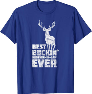 Awesome Best Buckin Brother-In-Law Bucking Deer Hunting T-Shirt - T-Shirt | Royal