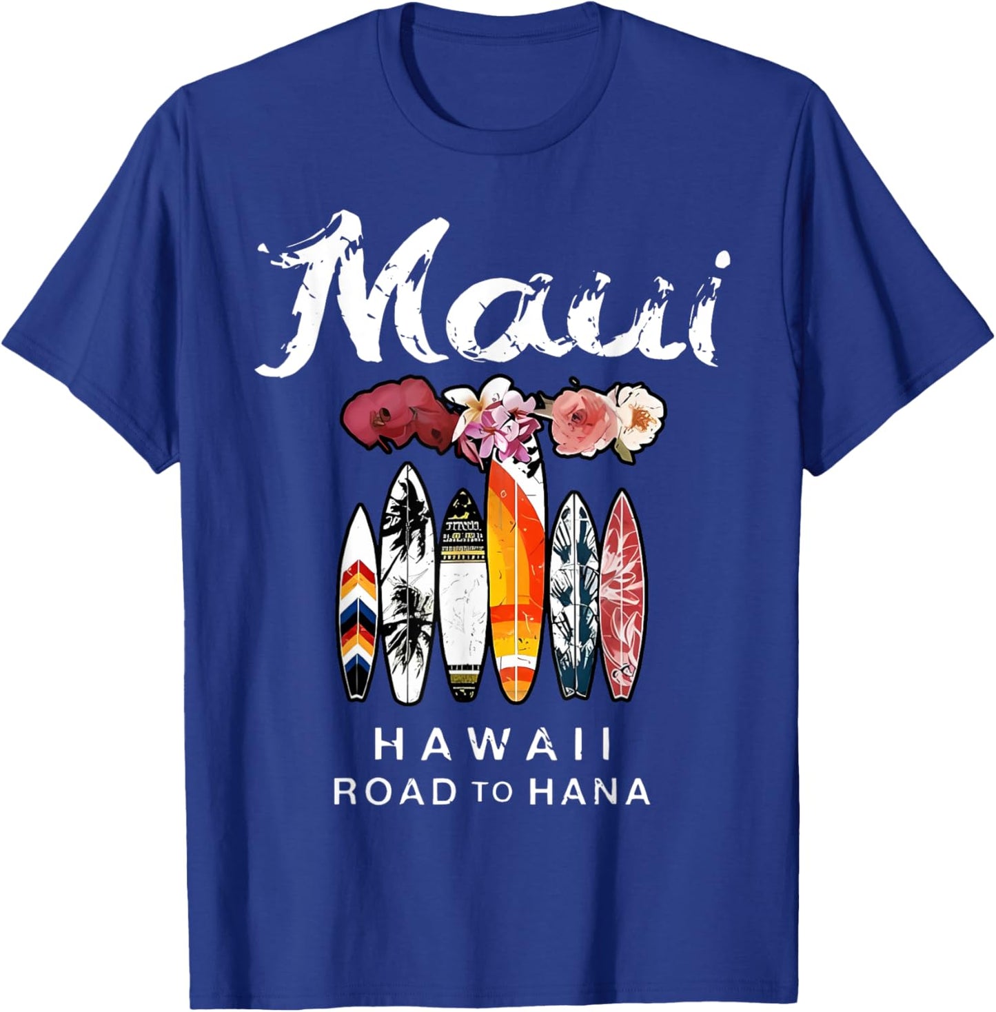 Maui Hawaii Road To Hana Surfboard Beach Vacation Family T-Shirt - T-Shirt | Royal