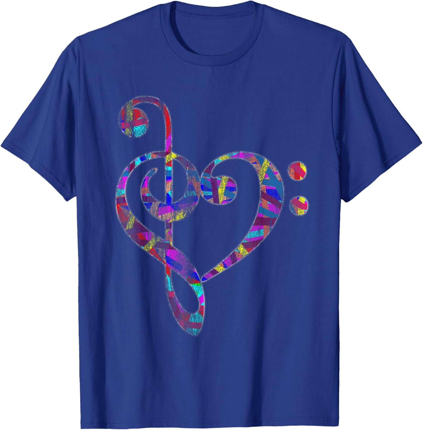 Bass Clef Musician Valentines Day Gifts Treble Clef T-Shirt - T-Shirt | Royal