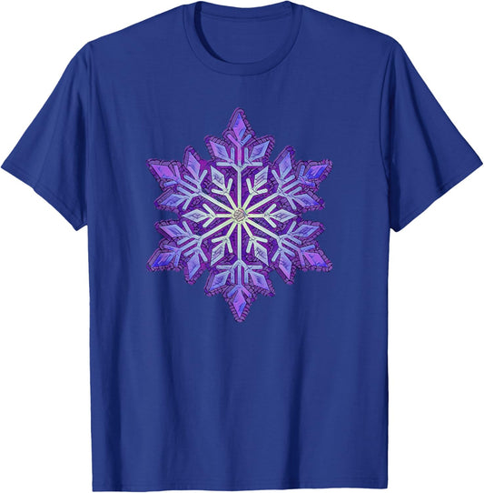 WINTER Snowflake-Purple T-Shirt - T-Shirt | Royal