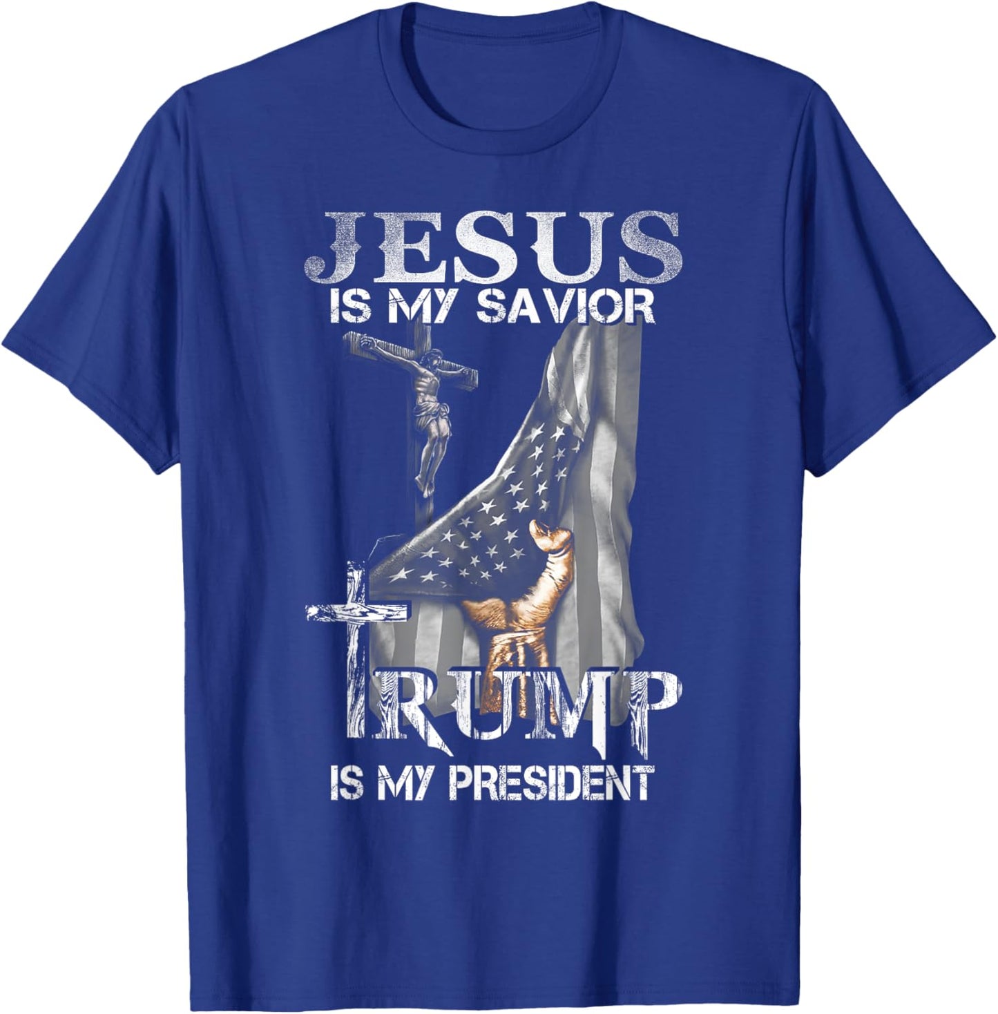 Jesus Is My Savior Trump Is My President Shirt women T-Shirt - T-Shirt | Royal