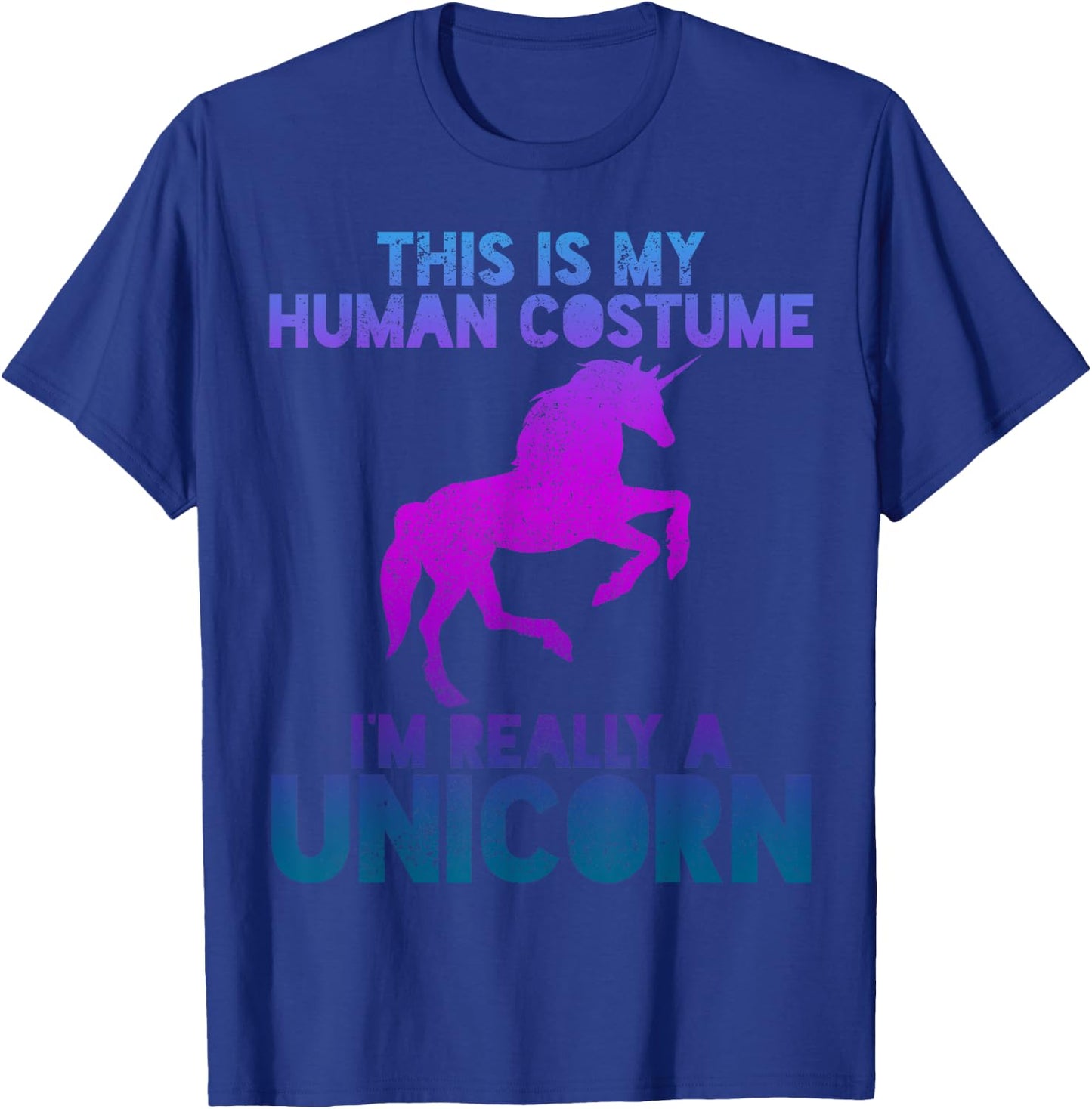 Unicorn Shirt - People Costume Saying Funny Halloween T-Shirt - T-Shirt | Royal