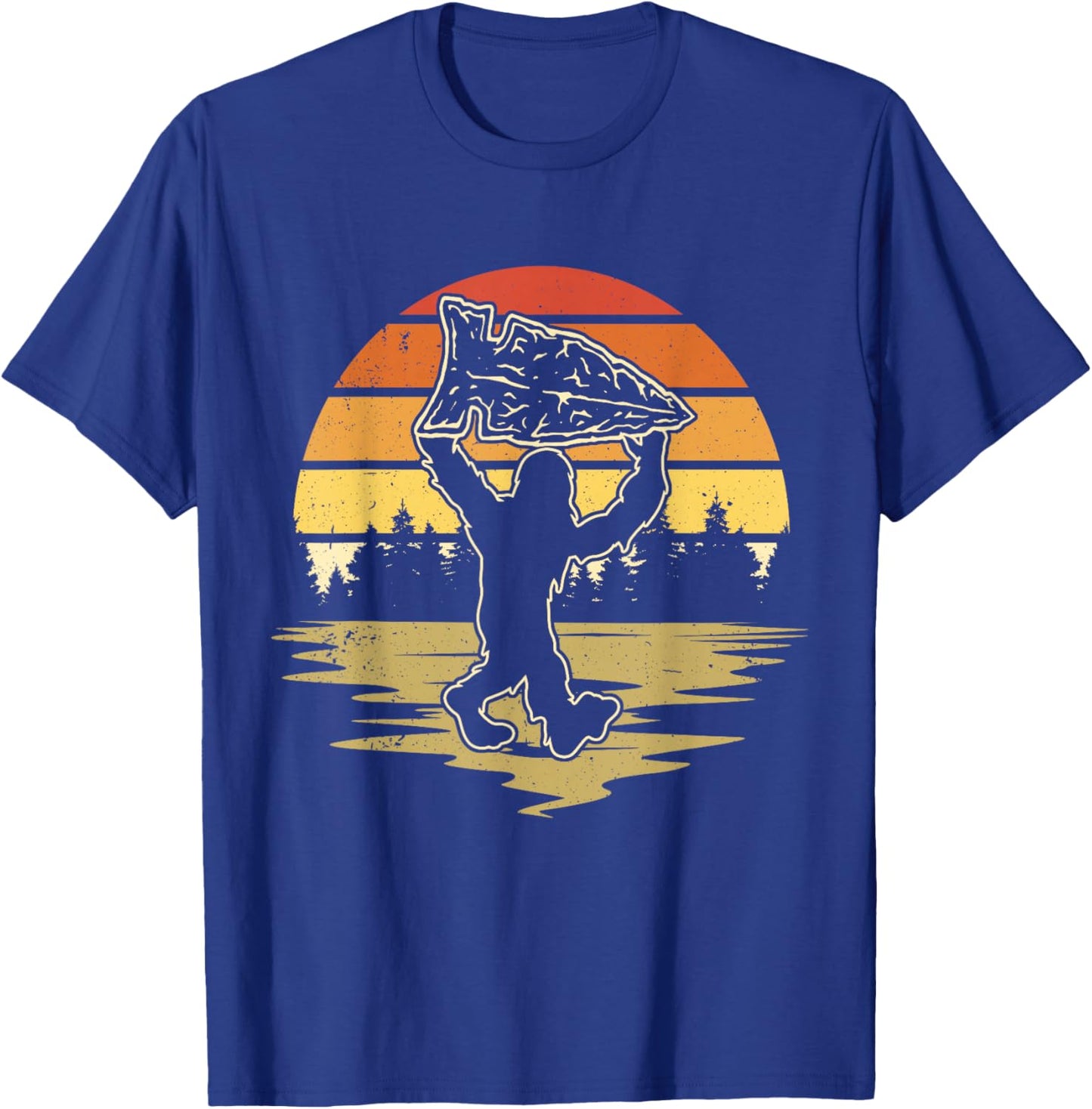 Arrowhead Hunting Bigfoot Arrowhead Hunter T-Shirt - T-Shirt | Royal