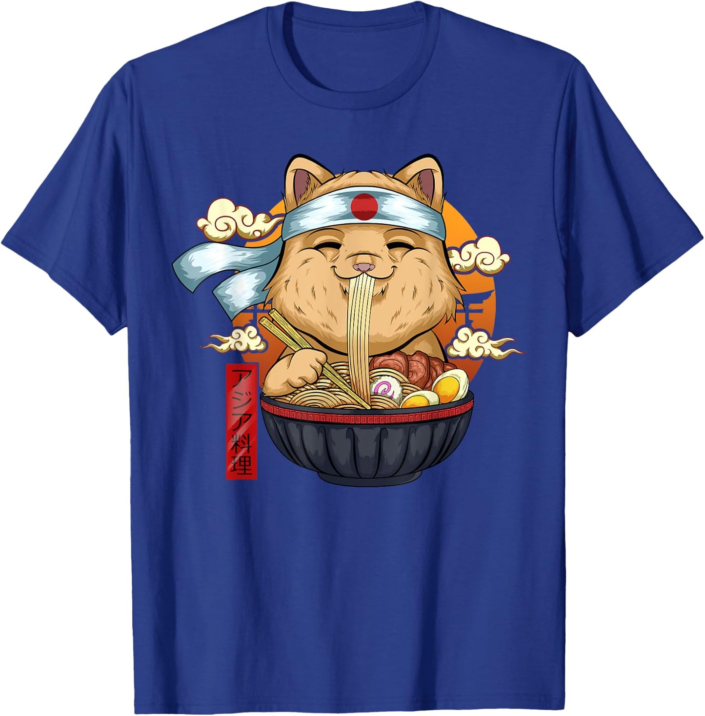 Ramen Shirt Cat Kawaii Cute Japanese Anime Cats Women Girls T-Shirt - T-Shirt | Royal
