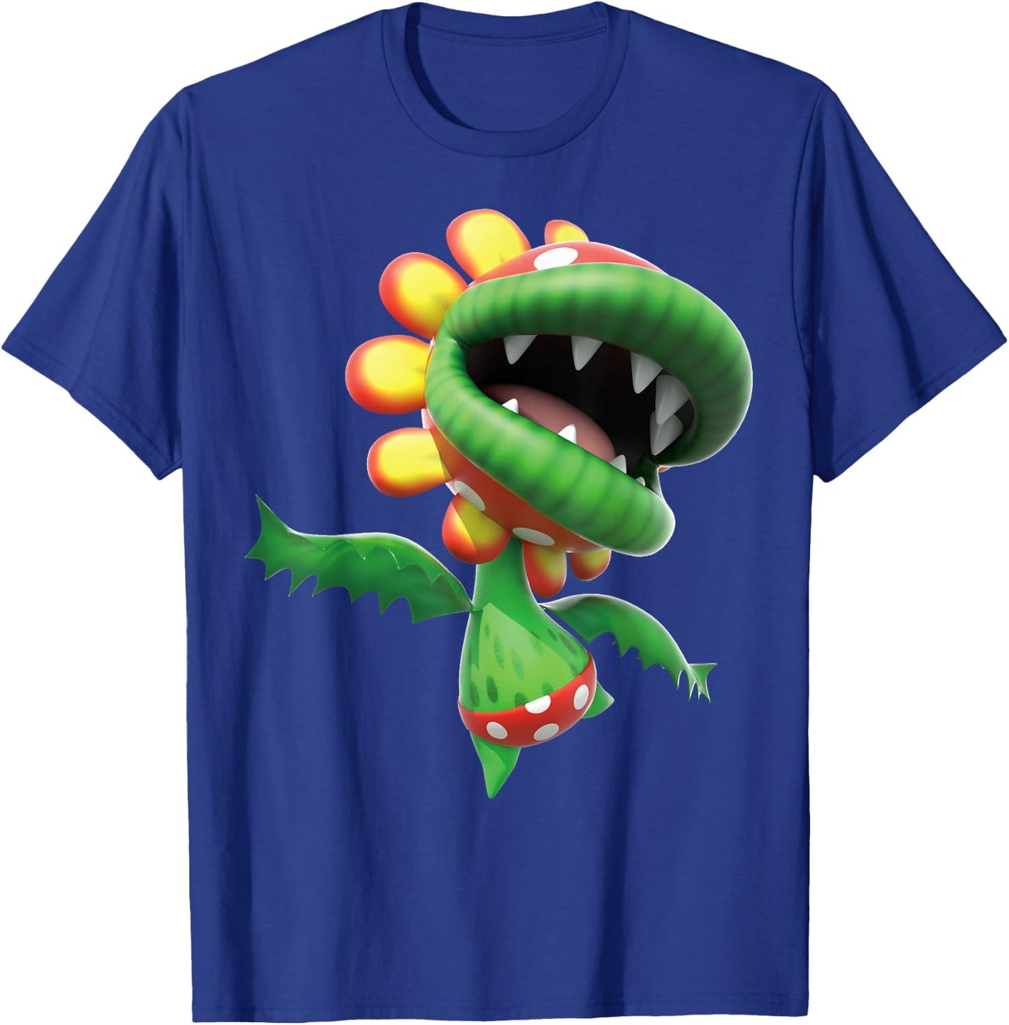 Super Mario Petey Piranha 3D Poster T-Shirt - T-Shirt | Royal