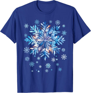 Snowflake Costume Winter Christmas Matching Women Kids Adult T-Shirt - T-Shirt | Royal