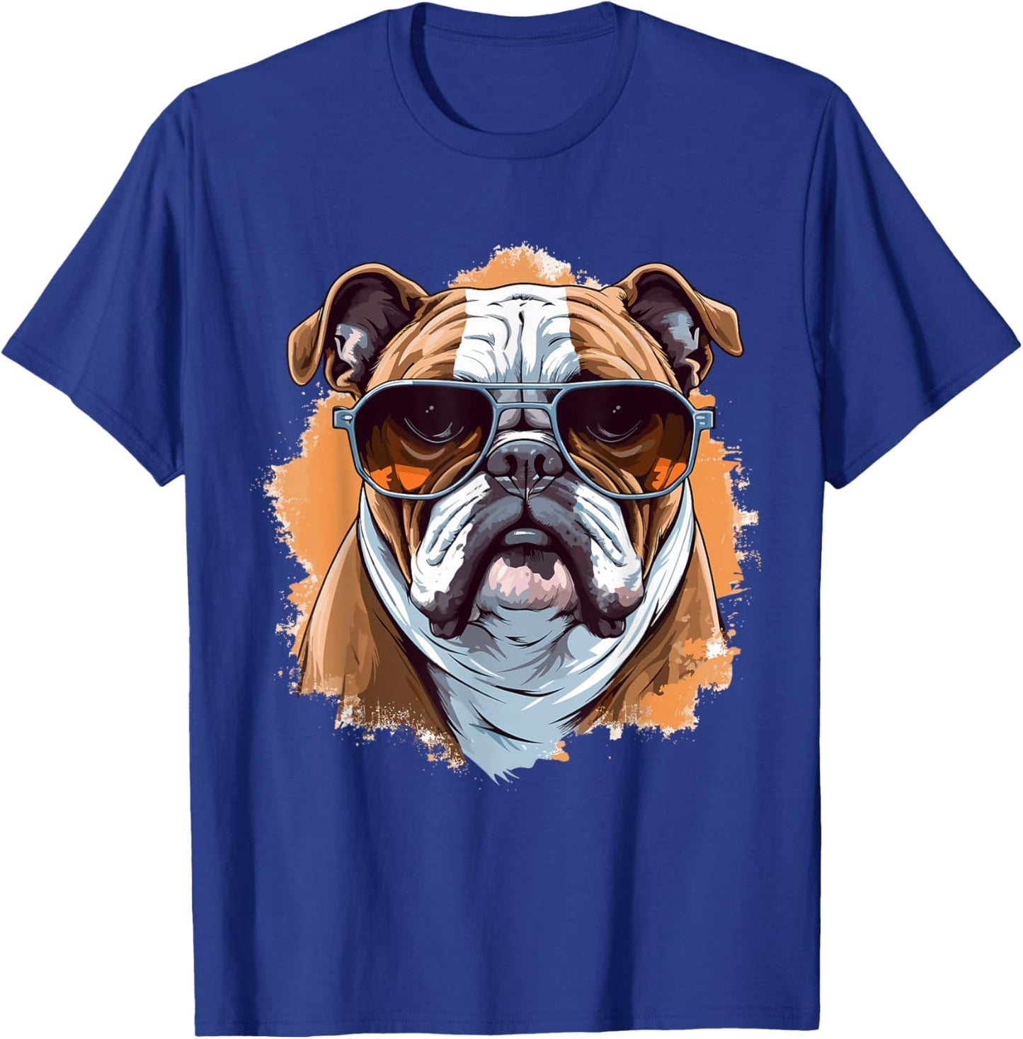 English Bulldog With Sunglasses Women Girls Kids T-Shirt - T-Shirt | Royal