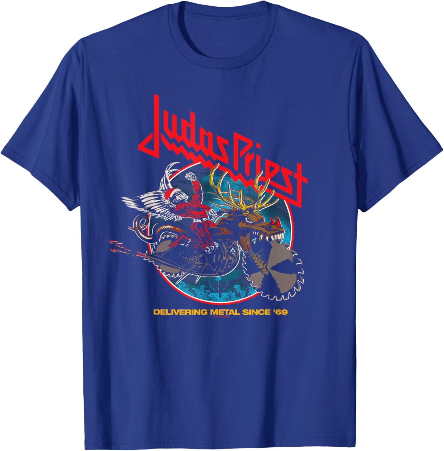 Judas Priest Painkiller Holiday Circle T-Shirt - T-Shirt | Royal
