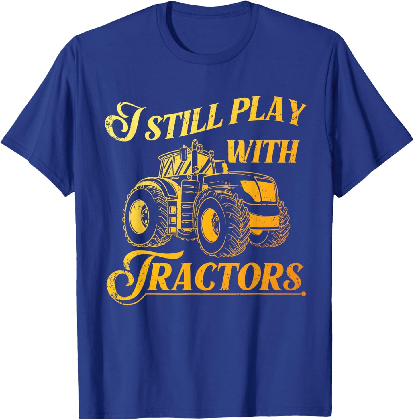 Farmer Art Women Kids Farm Lover Tractor Farming T-Shirt - T-Shirt | Royal