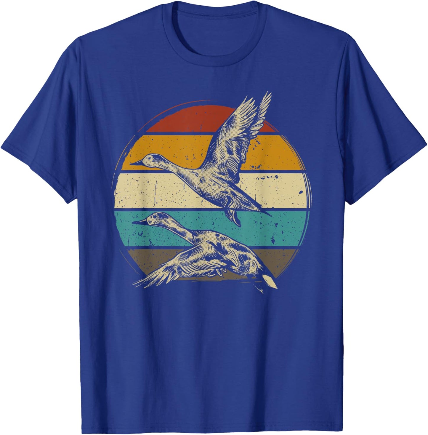 Duck 70s 80s Retro Vintage T-Shirt - T-Shirt | Royal