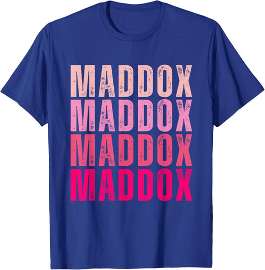 Personalized Name Maddox I Love Maddox Vintage T-Shirt - T-Shirt | Royal