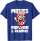Movies Popcorn And Pajamas Popcorn T-Shirt - T-Shirt | Royal