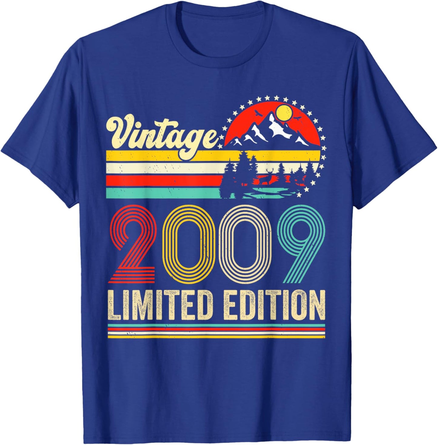 Vintage 2009 Limited Edition 16 years Old 16th Birthday T-Shirt - T-Shirt | Royal