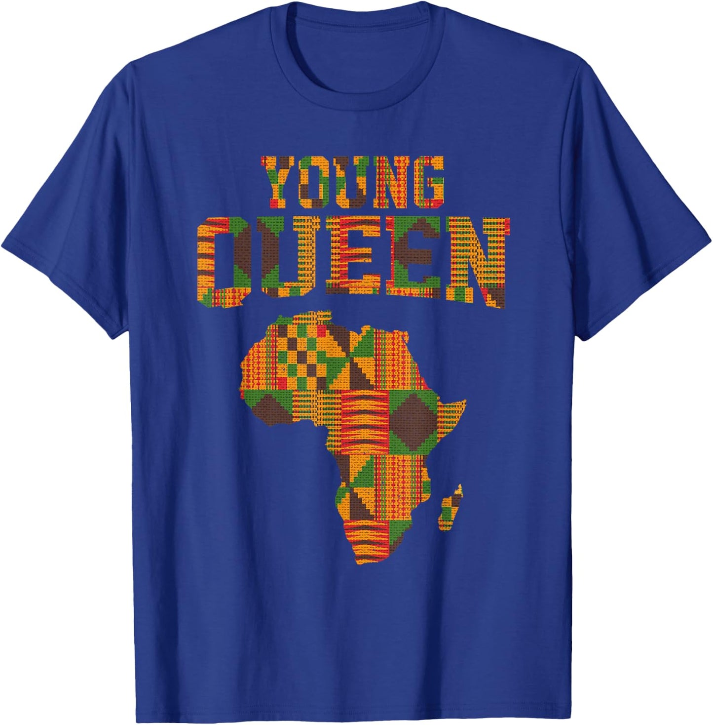 African Queen Art For Girls Women African Print Kente Cloth T-Shirt - T-Shirt | Royal