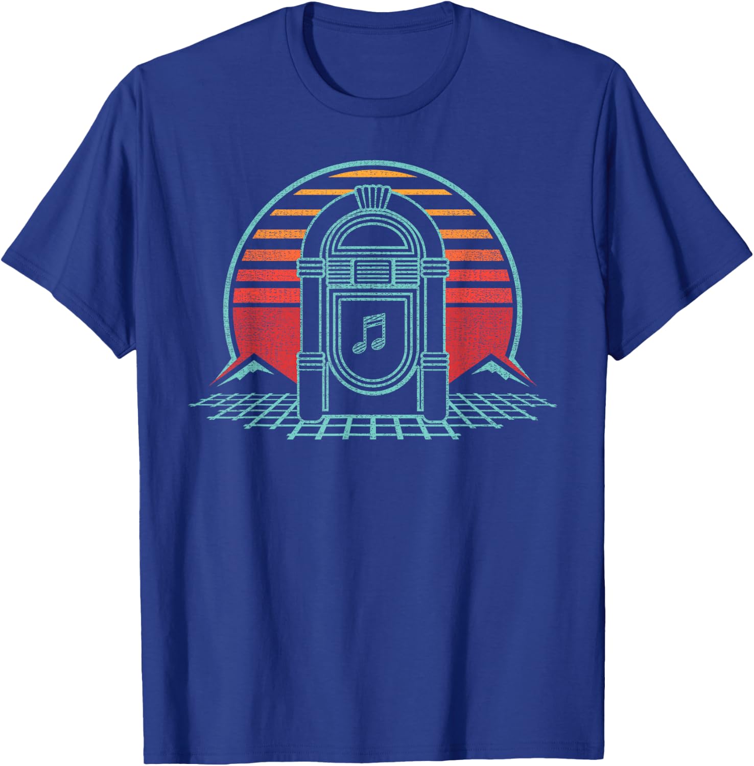 Jukebox Retro Vintage 80s Style Karaoke Gift T-Shirt - T-Shirt | Royal