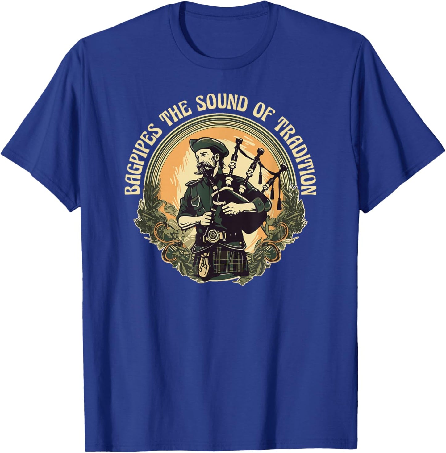 Bagpiper Bagpipes-Music Scotland Bagpipe-Sound Bagpipe T-Shirt - T-Shirt | Royal