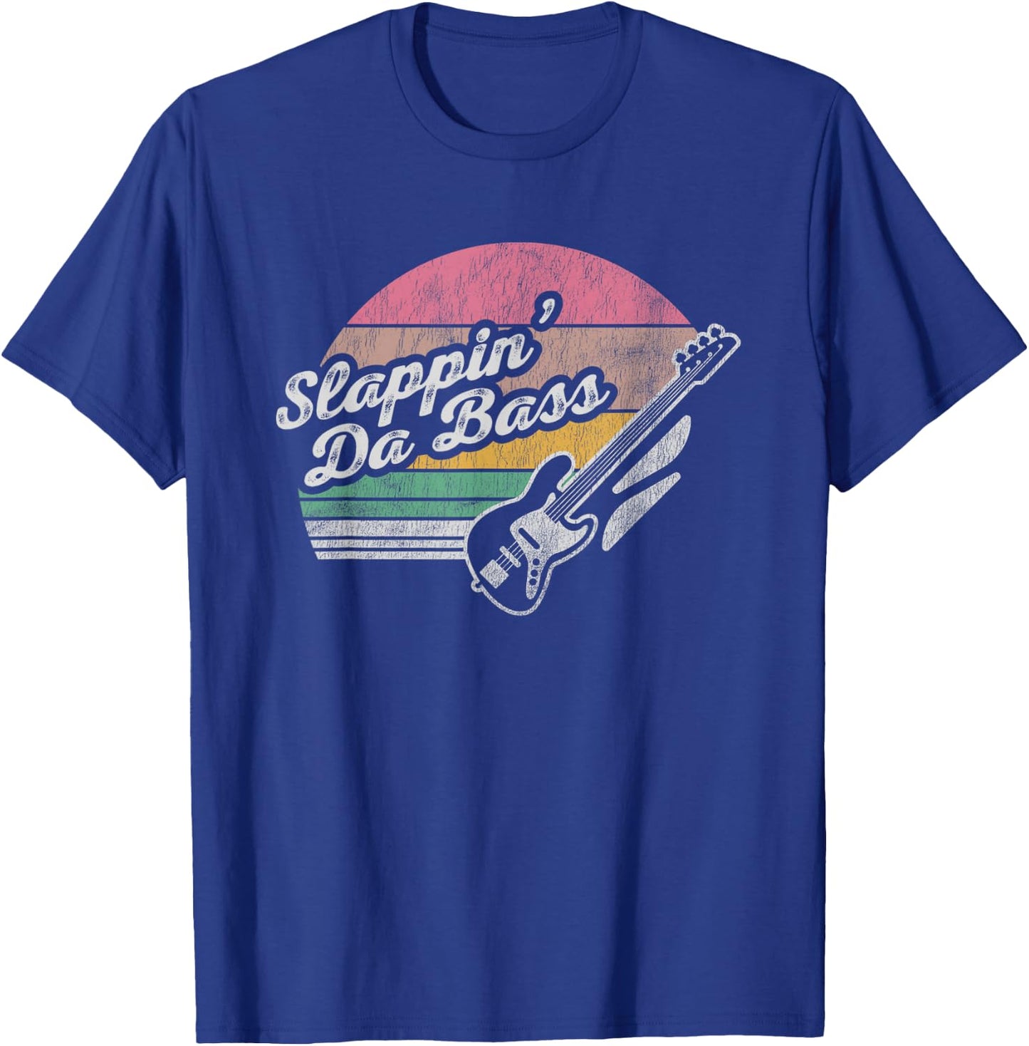 Slappin' Da Bass Vintage Bass Guitar T-Shirt - T-Shirt | Royal