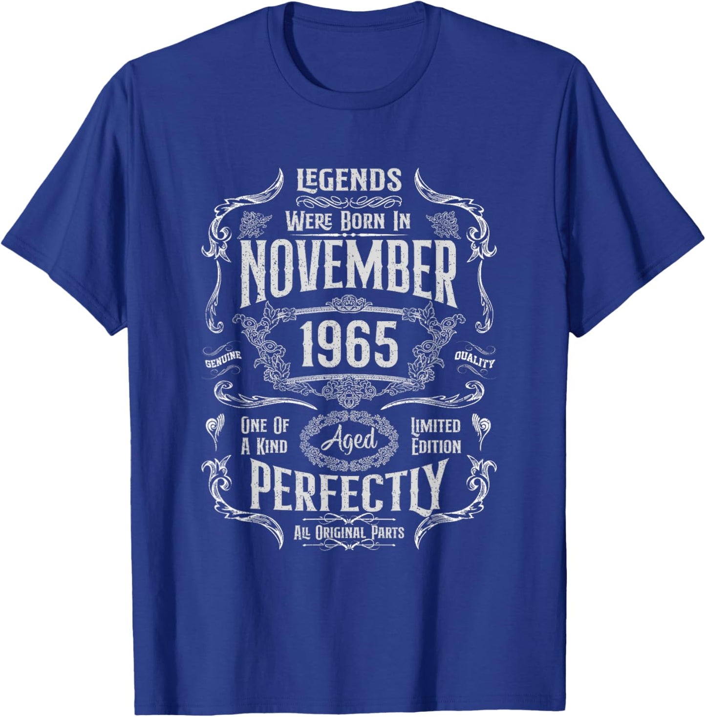 59th Birthday Legends Were Born In November 1965 T-Shirt - T-Shirt | Royal