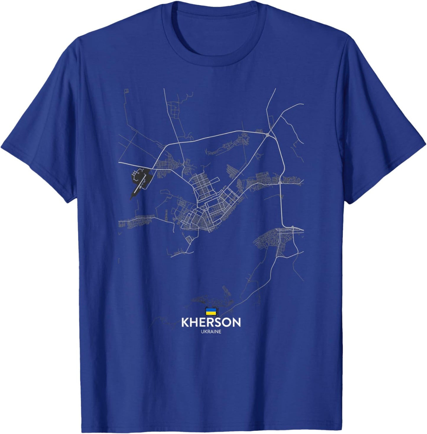 kherson ukraine City map Travel souvenir hometown T-Shirt - T-Shirt | Royal