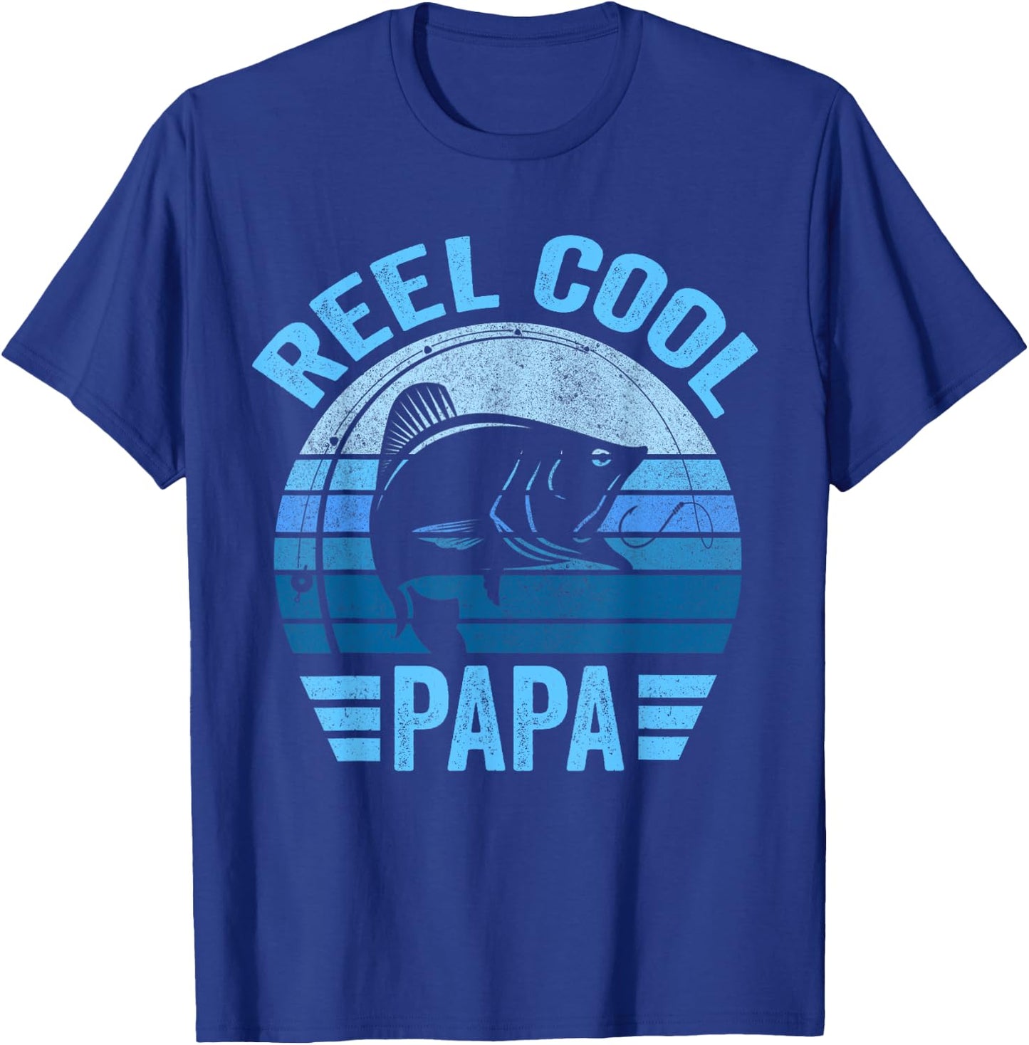 Reel Cool Papa Shirt Papa Fishing Reel Cool Papa T-Shirt - T-Shirt | Royal