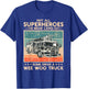 Wee Woo Fire Truck Co. Adult Superhero Humorous Modern Black , Small, Short Sleeve, Classic Fit, Crew Collar, , Cotton 65% Polyester 35% T-Shirt - T-Shirt | Royal