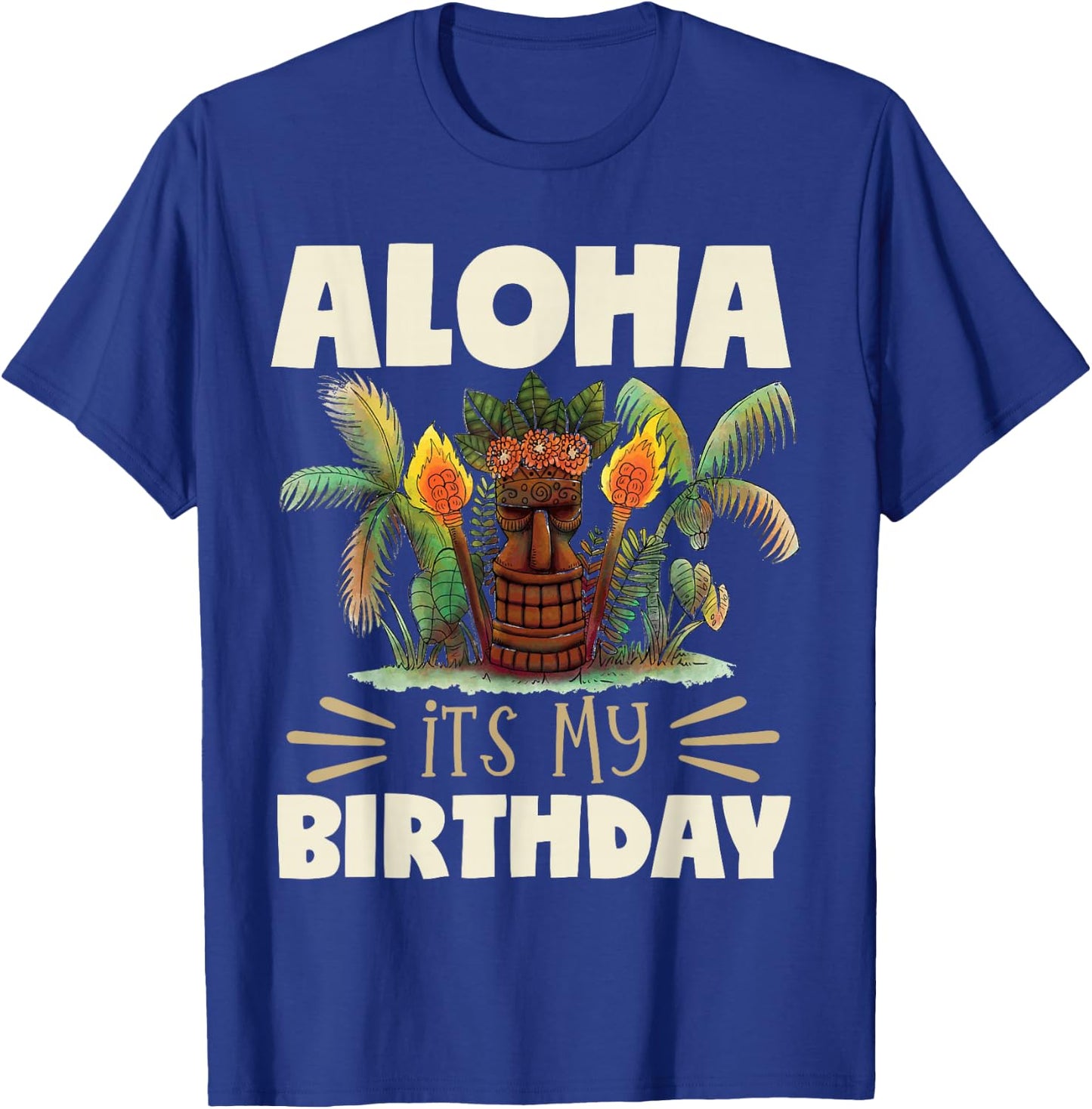 Hawaiian Islands Vintage Souvenir Aloha Its My Birthday T-Shirt - T-Shirt | Royal