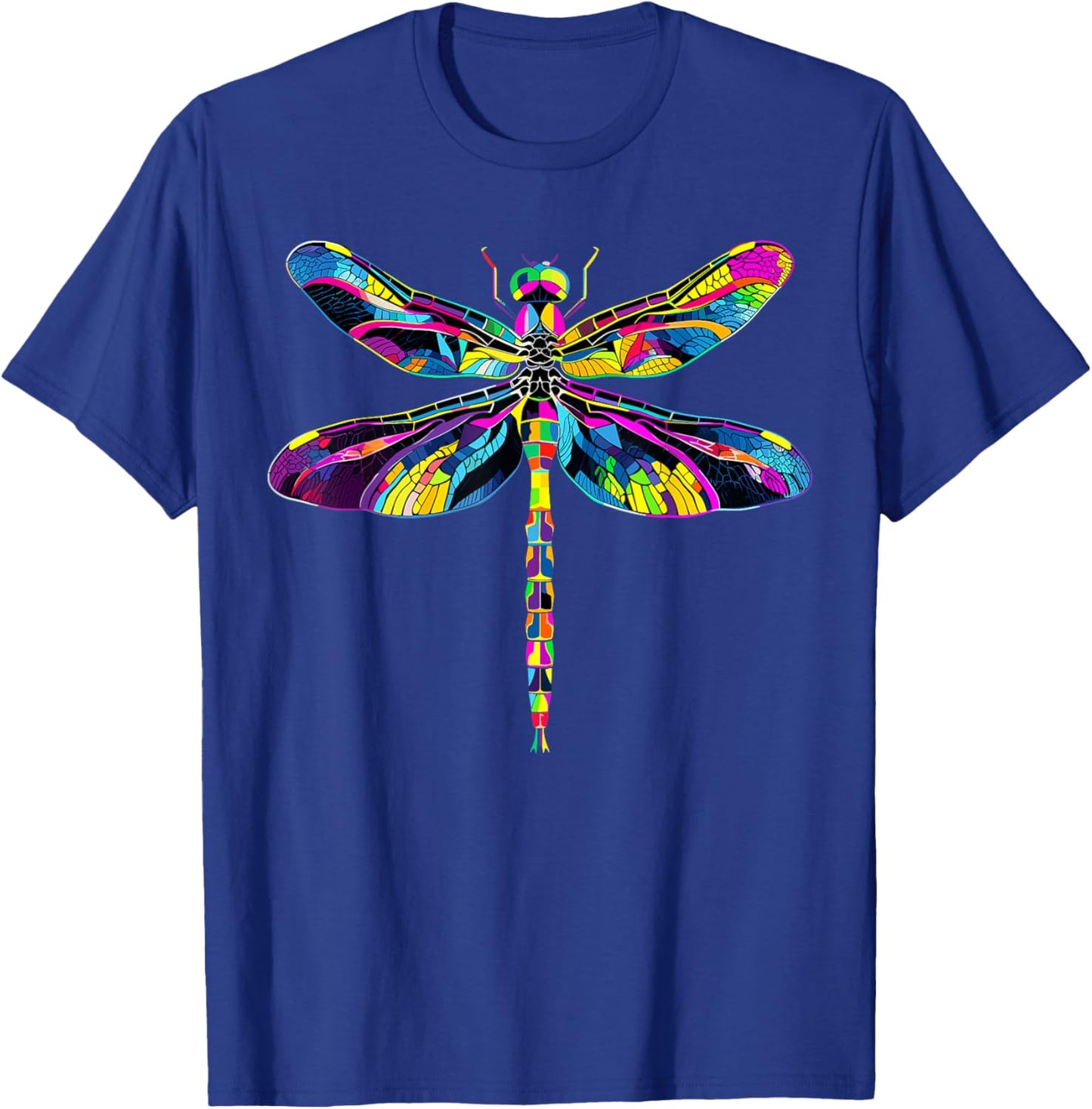 Dragonfly Dragonfly Flying Insects Colorful Wings Soft , Black, S T-Shirt - T-Shirt | Royal