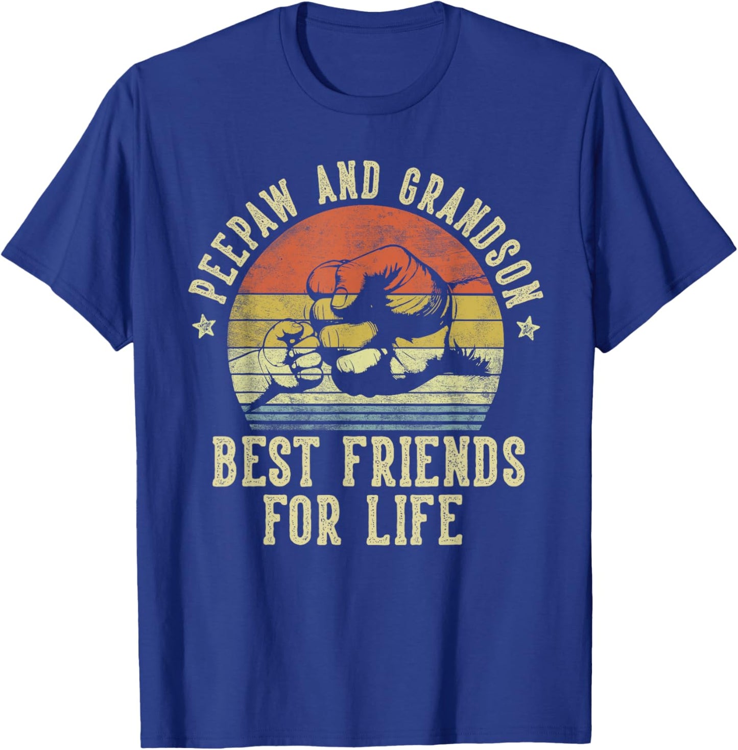 Peepaw and Grandson Best Friends for Life Funny Peepaw T-Shirt - T-Shirt | Royal