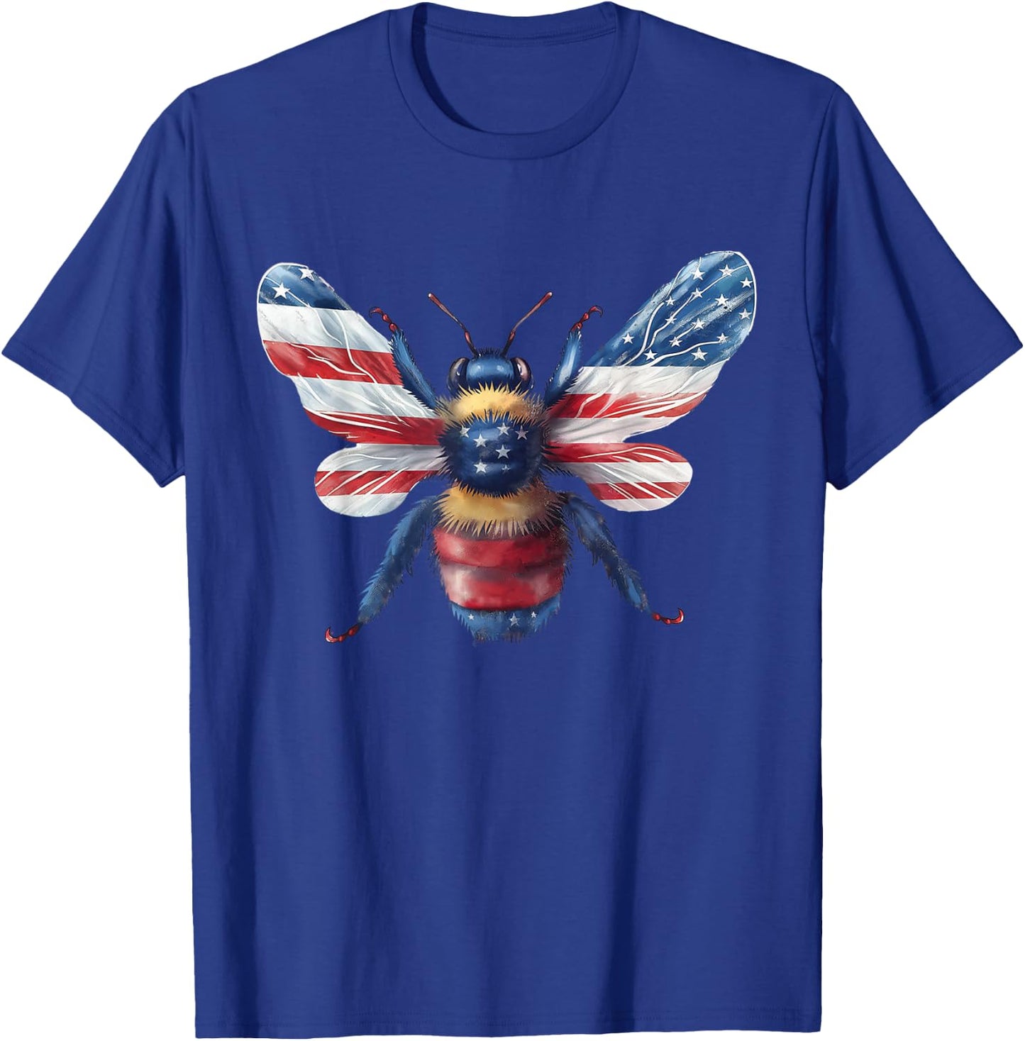 Red White and Blue Bee T Shirt T-Shirt - T-Shirt | Royal