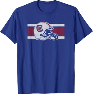 South Carolina Gamecocks Football Retro Helmet Black T-Shirt - T-Shirt | Royal