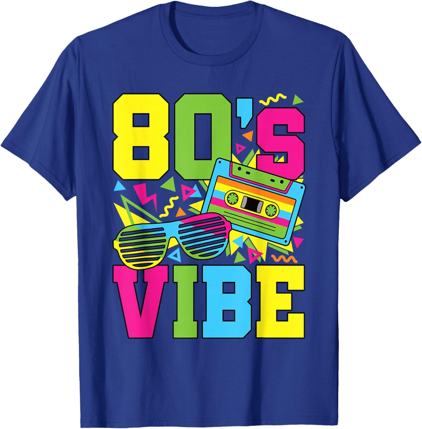80's Vibe Retro 1980s 80s Style Party Outfit Men Women Kids T-Shirt - T-Shirt | Royal
