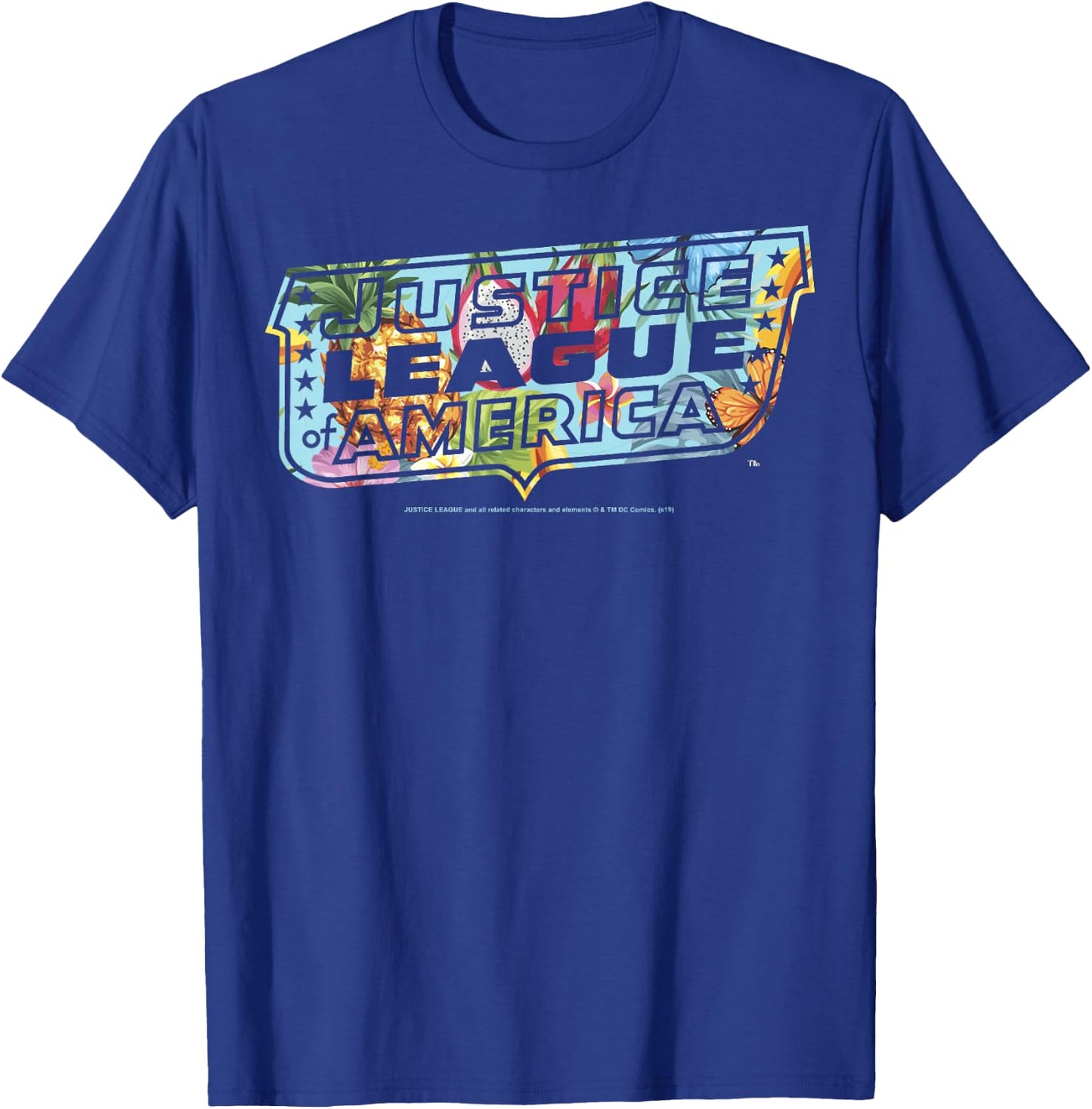 DC Comics Justice League Dragon Fruit Logo T-Shirt - T-Shirt | Royal
