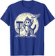 Vintage Cute Kitten Playing Disc Golf Golfing Golfer Cat T-Shirt - T-Shirt | Royal