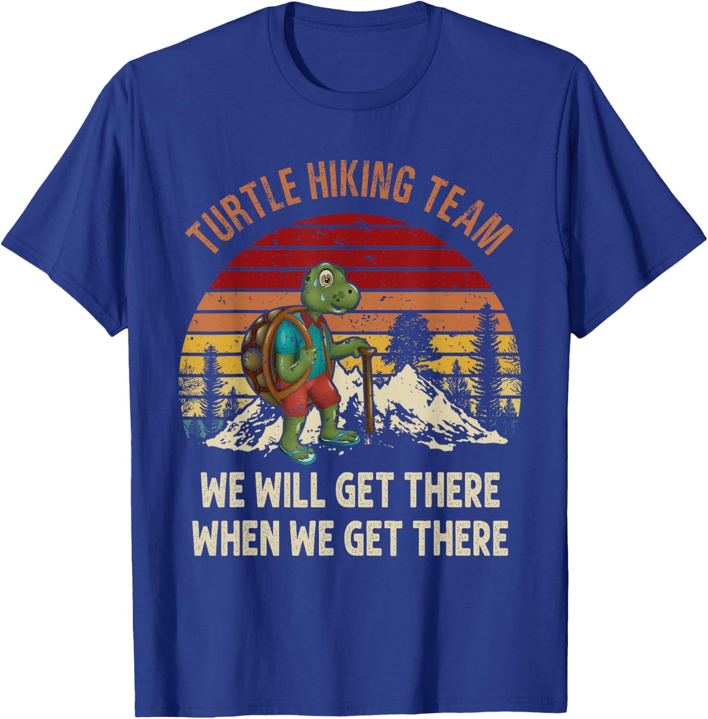 Turtle Hiking Team For Turtle Lover Hiking Travelling T-Shirt - T-Shirt | Royal