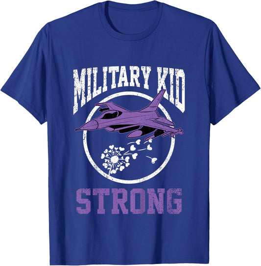 Military Kid Strong Veteran Army Soldier Child Children T-Shirt - T-Shirt | Royal